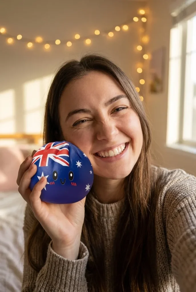 Flag Squishy Dumpling Australia — squishy antistress slow-rise kawaii