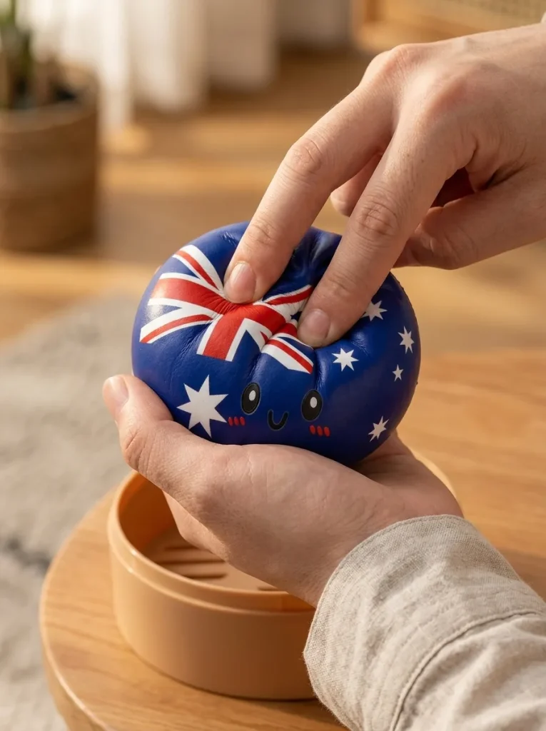 Flag Squishy Dumpling Australia — squishy antistress slow-rise kawaii