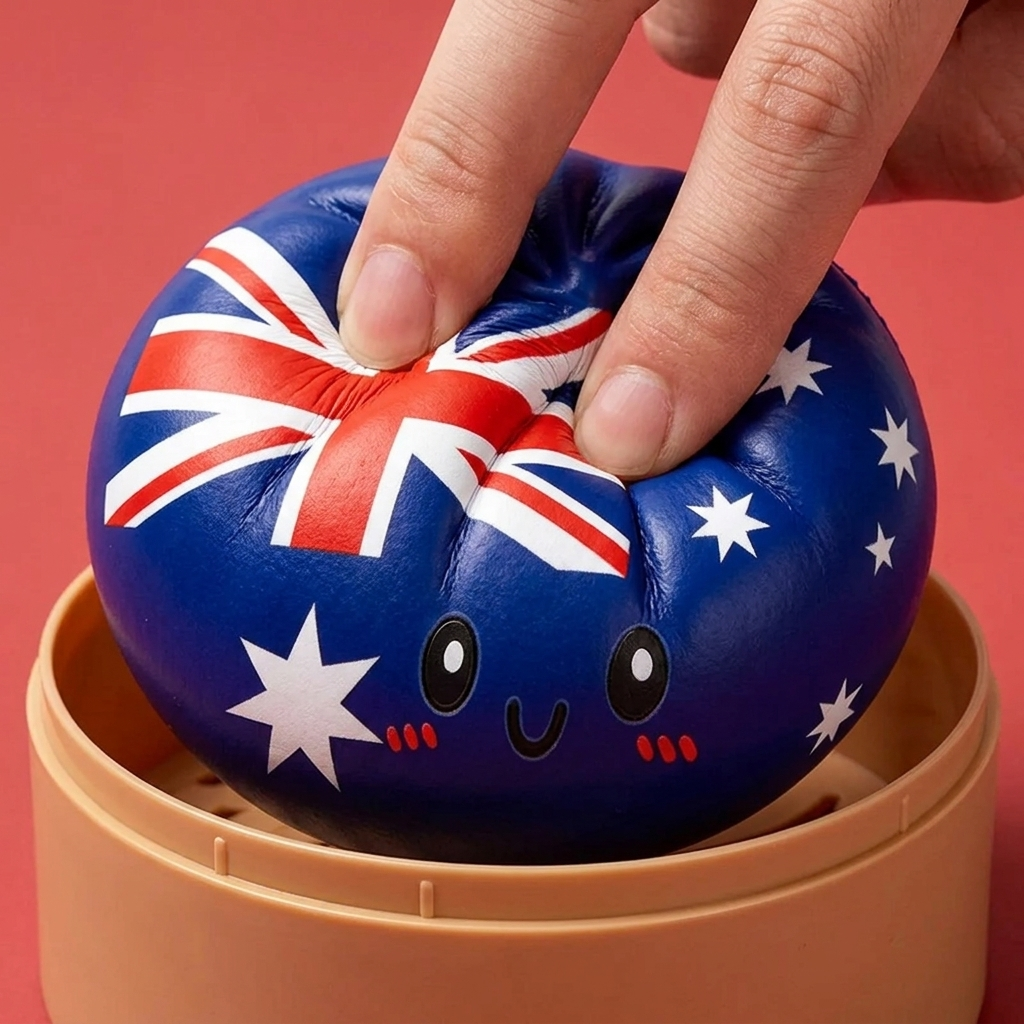 Flag Squishy Dumpling Australia — squishy antistress slow-rise kawaii