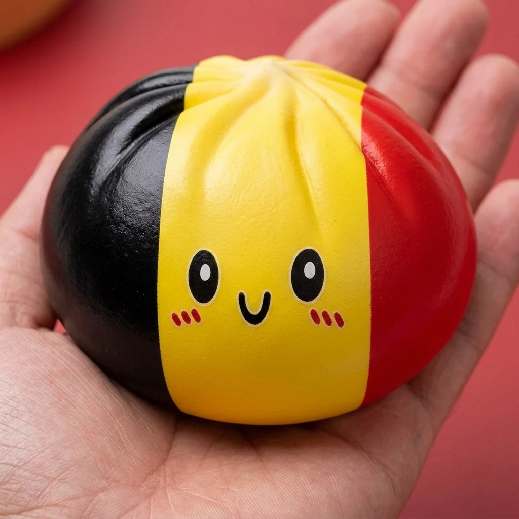 Squishy Dumpling Flag Belgio — squishy antistress slow-rise kawaii