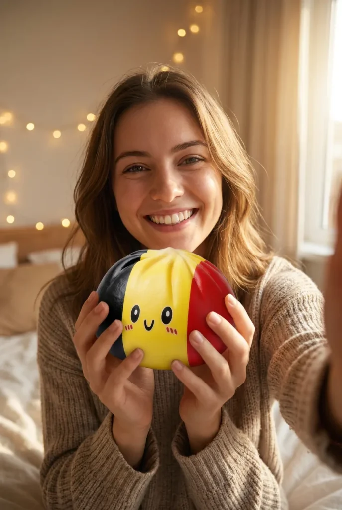 Squishy Dumpling Flag Belgio — squishy antistress slow-rise kawaii
