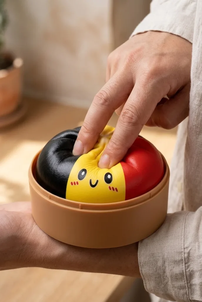 Squishy Dumpling Flag Belgio — squishy antistress slow-rise kawaii