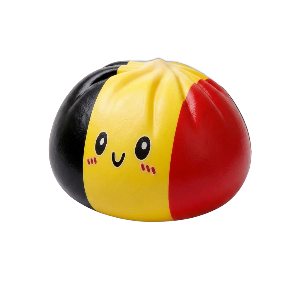 Squishy Dumpling Flag Belgio — squishy antistress slow-rise kawaii