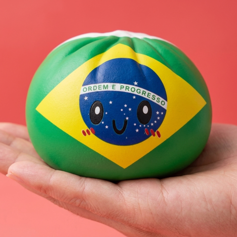 Dumpling Squishy Flag Brasile — squishy antistress slow-rise kawaii