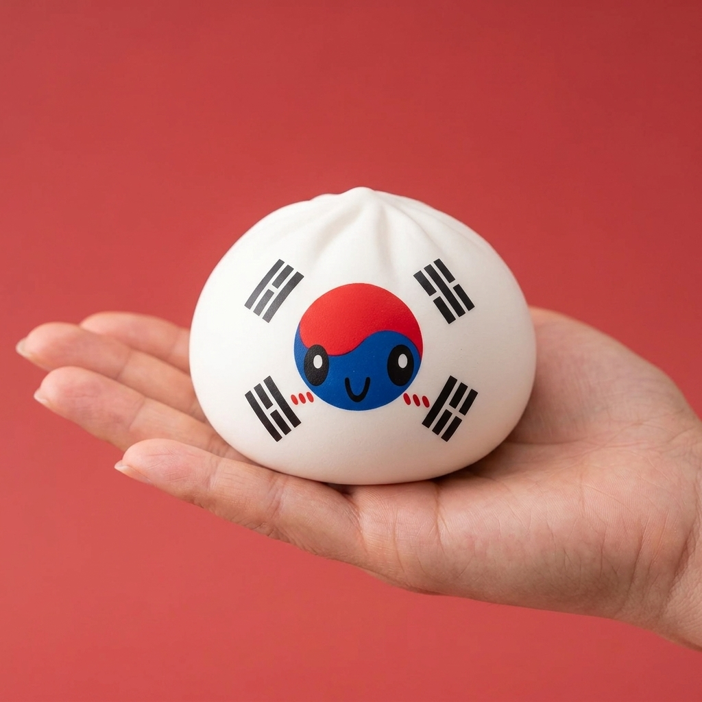 Flag Squishy Dumpling Corea del Sud — squishy antistress slow-rise kawaii