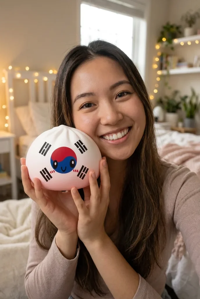 Flag Squishy Dumpling Corea del Sud — squishy antistress slow-rise kawaii