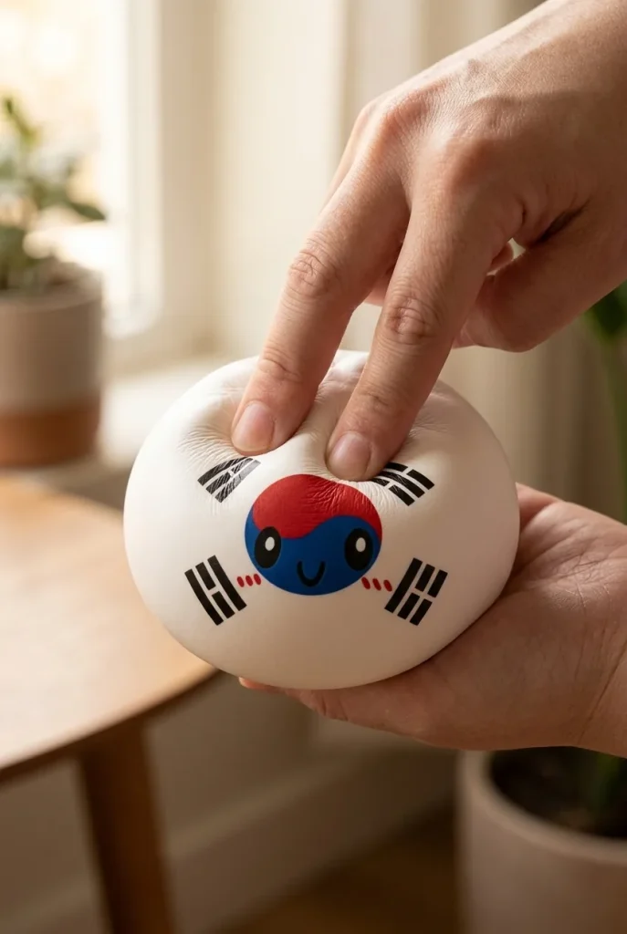 Flag Squishy Dumpling Corea del Sud — squishy antistress slow-rise kawaii
