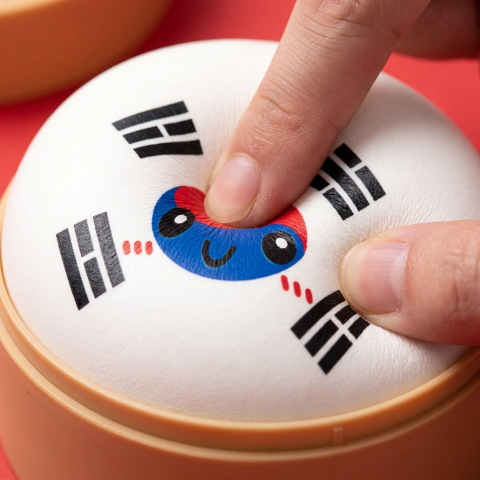 Flag Squishy Dumpling Corea del Sud — squishy antistress slow-rise kawaii