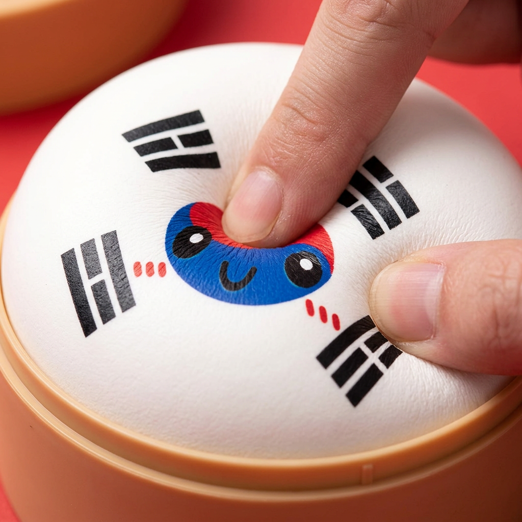 Flag Squishy Dumpling Corea del Sud — squishy antistress slow-rise kawaii