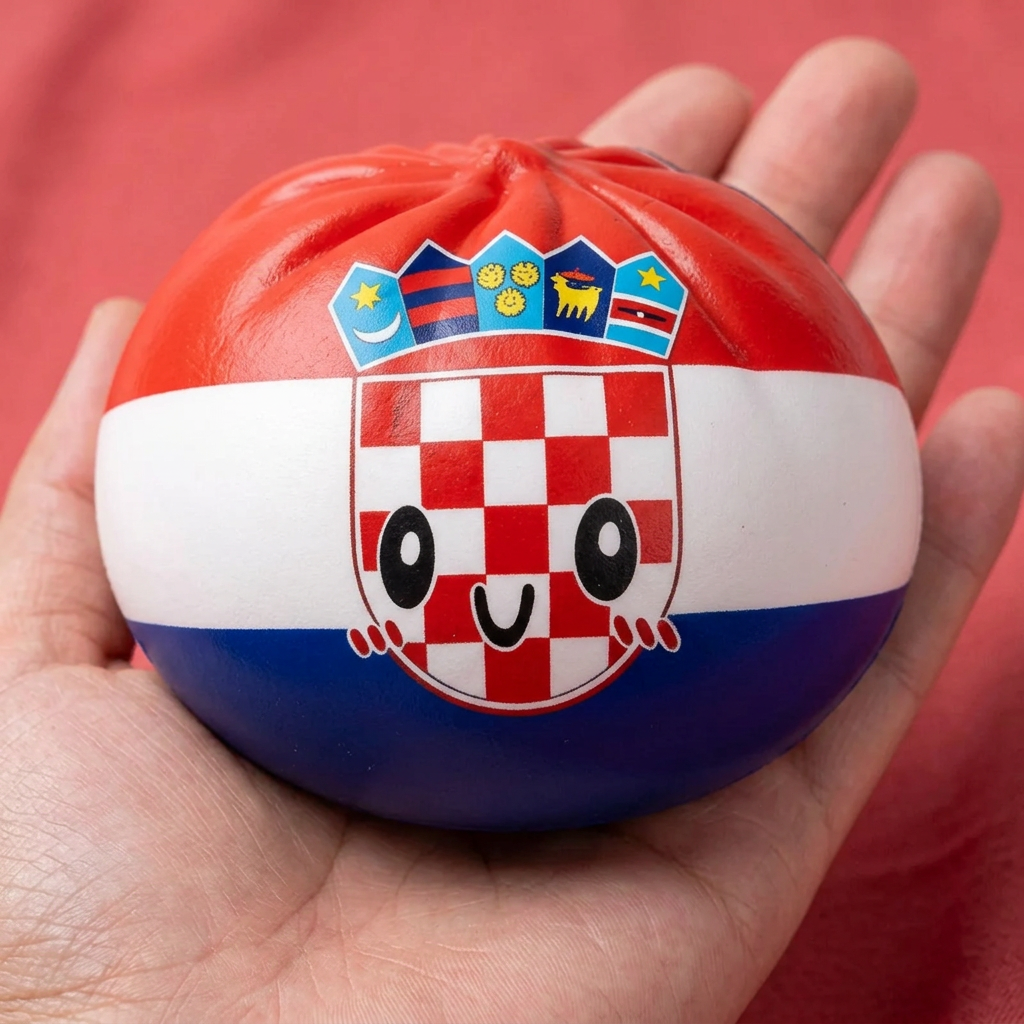 Flag Squishy Dumpling Croazia — squishy antistress slow-rise kawaii