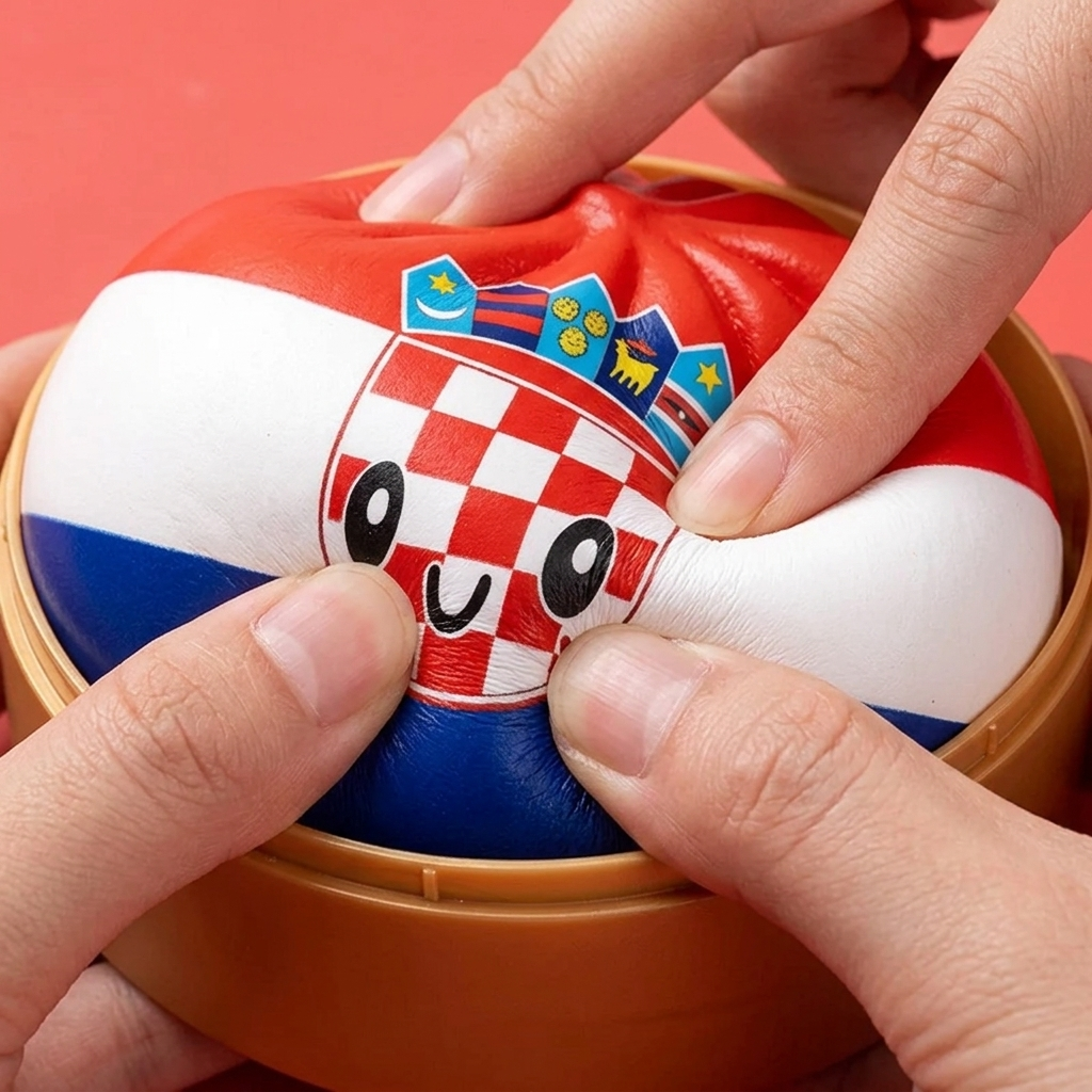 Flag Squishy Dumpling Croazia — squishy antistress slow-rise kawaii