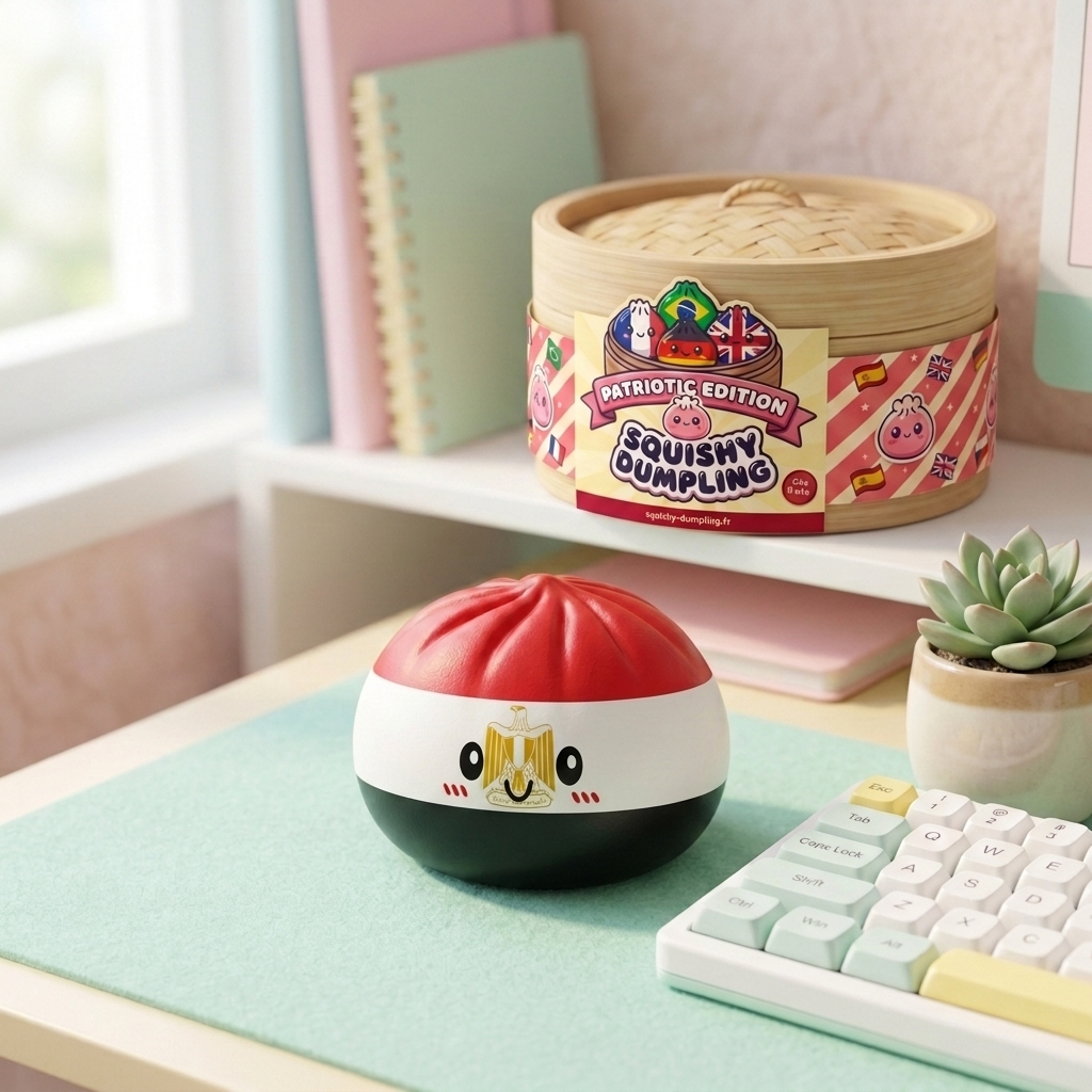 Flag Dumpling Squishy Egitto — squishy antistress slow-rise kawaii