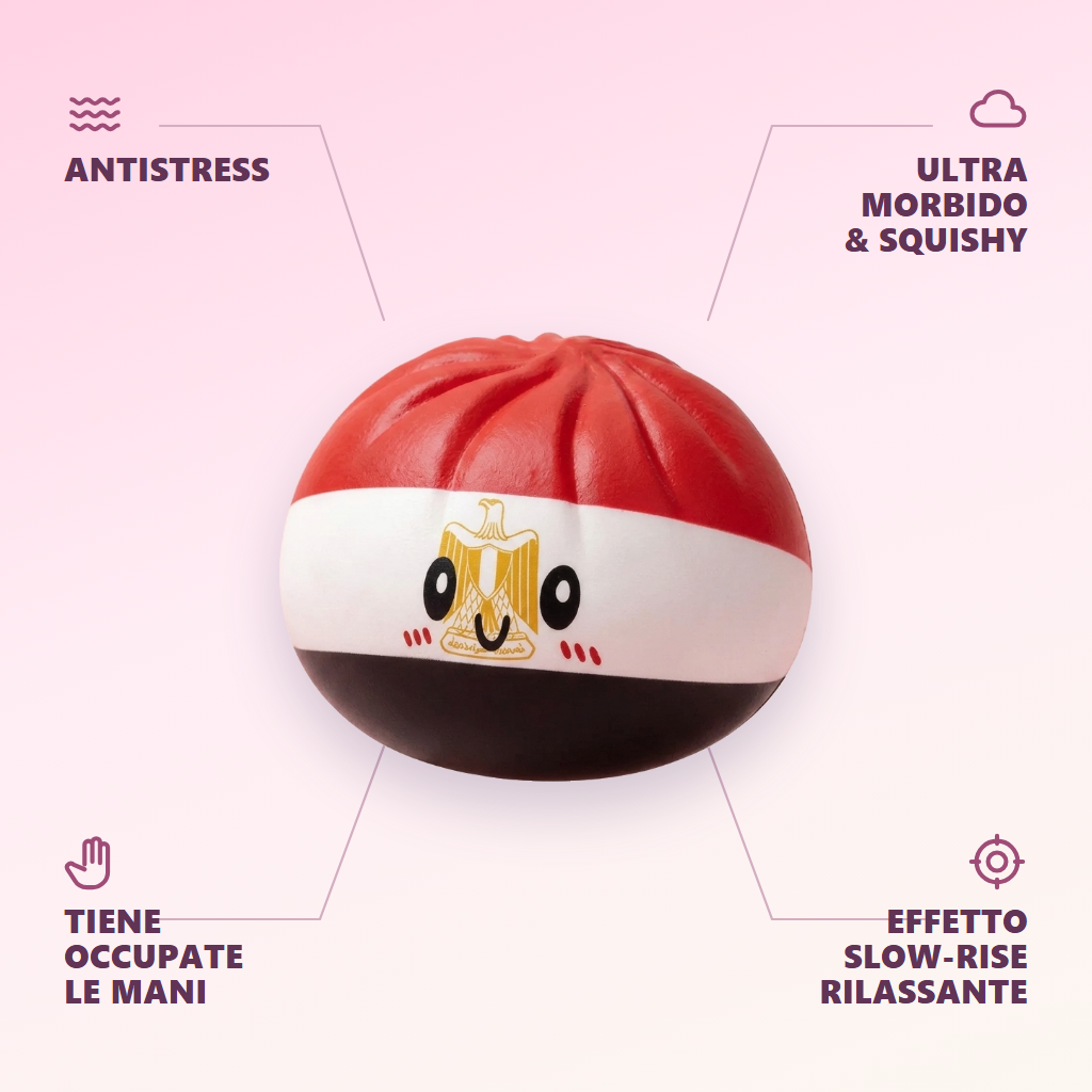Flag Dumpling Squishy Egitto — squishy antistress slow-rise kawaii