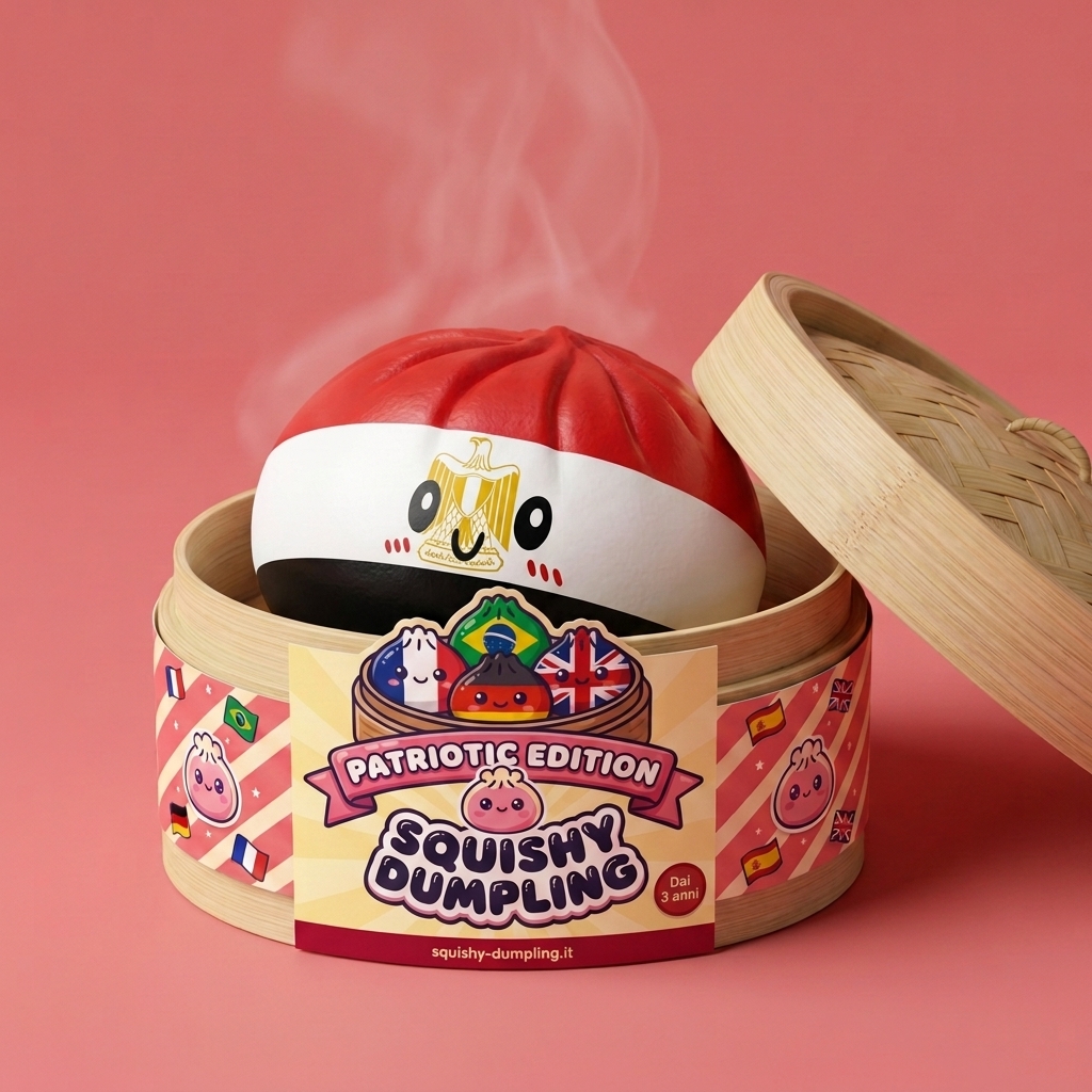 Flag Dumpling Squishy Egitto — squishy antistress slow-rise kawaii
