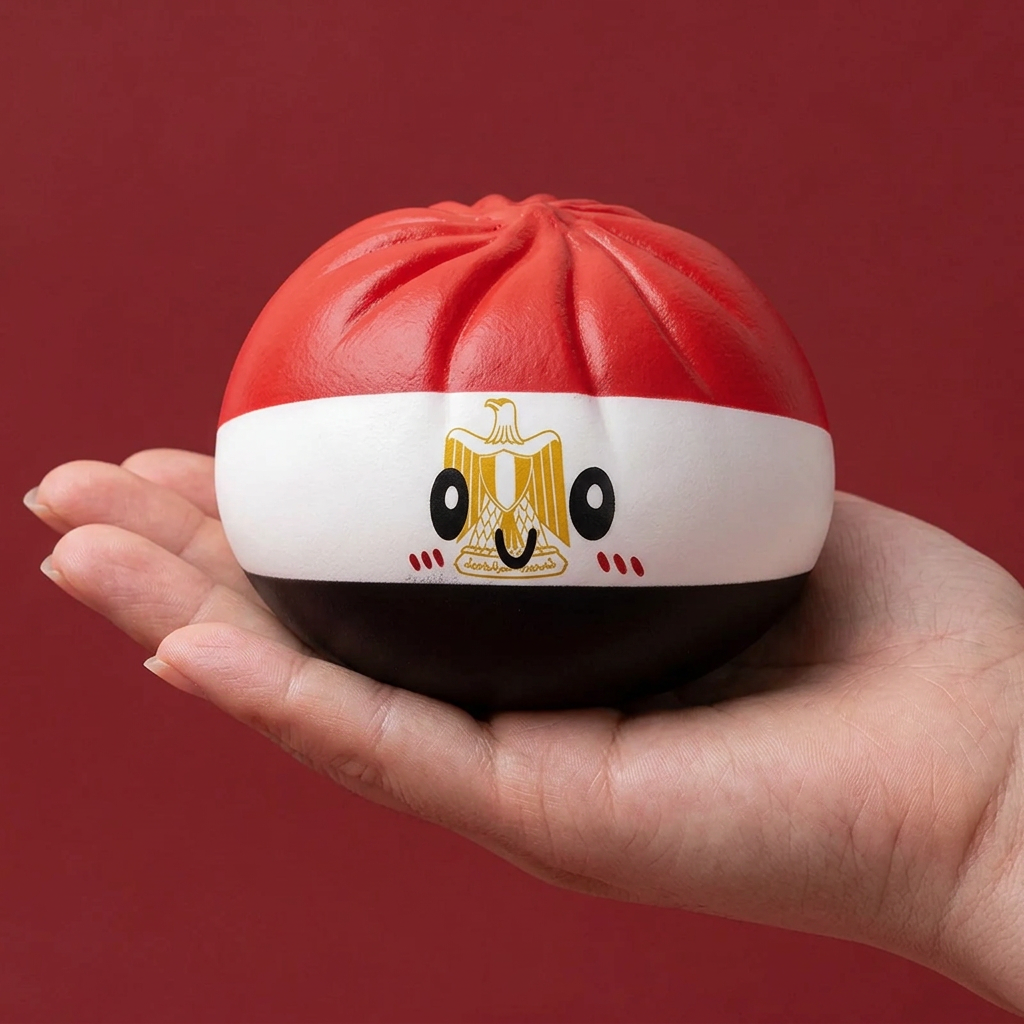Flag Dumpling Squishy Egitto — squishy antistress slow-rise kawaii