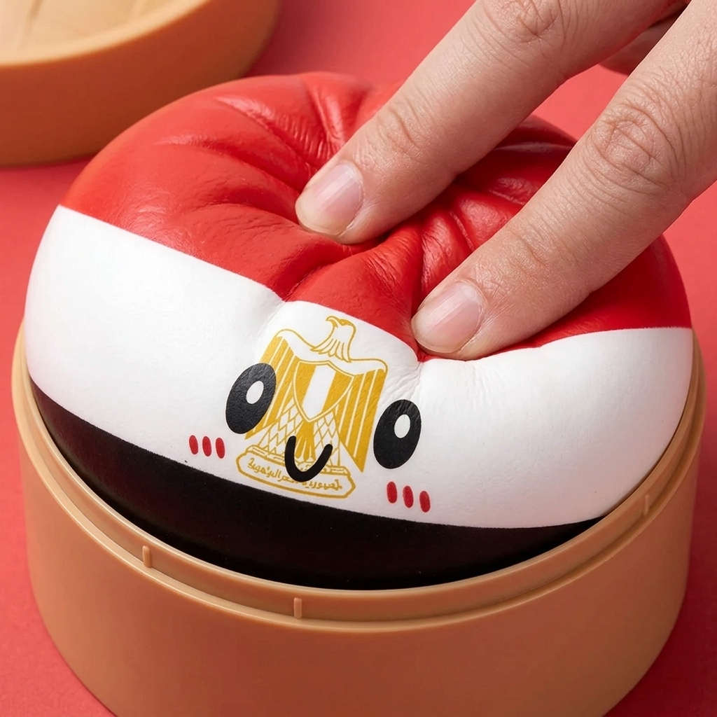 Flag Dumpling Squishy Egitto — squishy antistress slow-rise kawaii