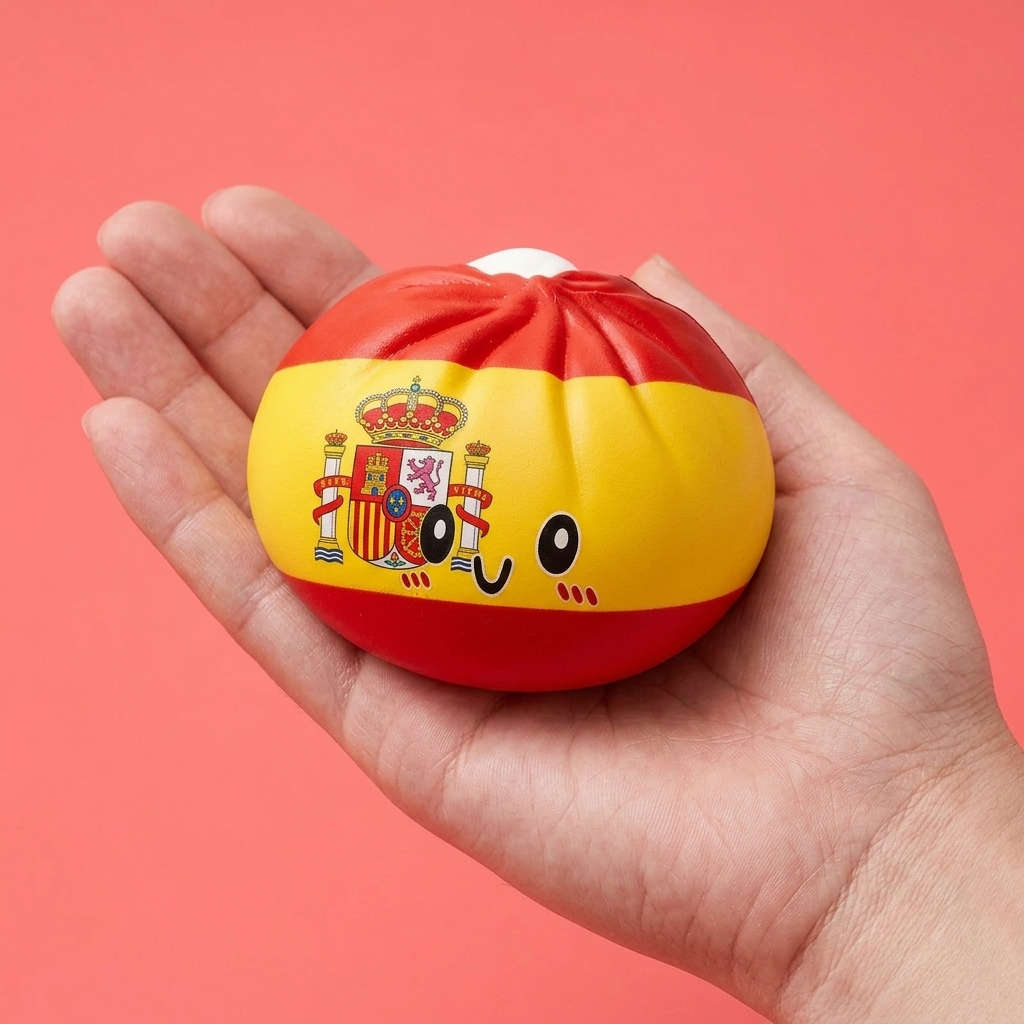Flag Dumpling Squishy Spagna — squishy antistress slow-rise kawaii