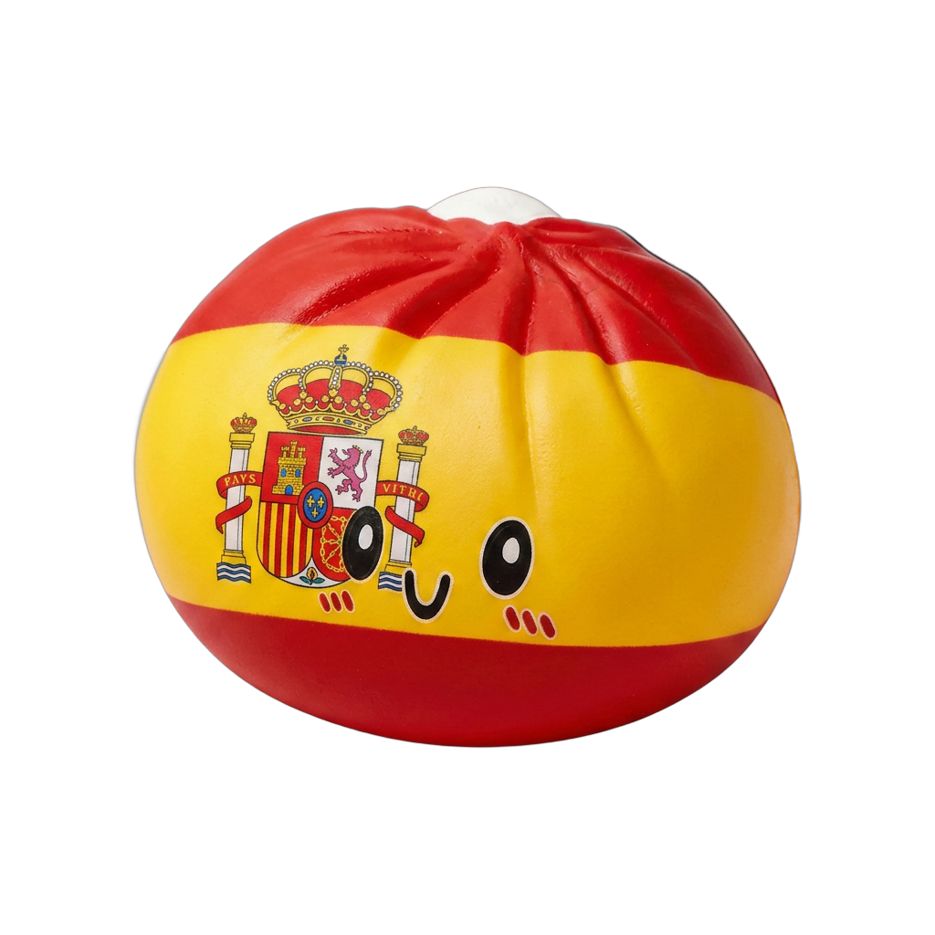 Flag Dumpling Squishy Spagna — squishy antistress slow-rise kawaii