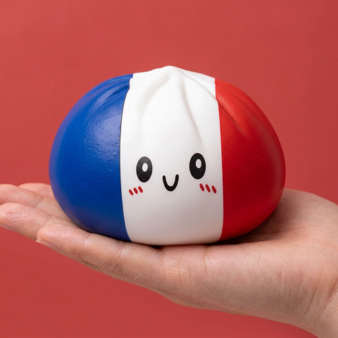 France Flag Squishy Dumpling Bandiera Francese — squishy antistress slow-rise kawaii