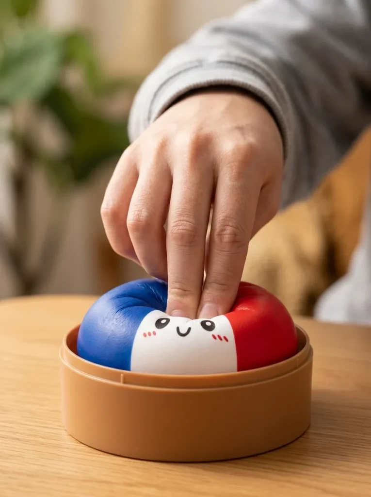 France Flag Squishy Dumpling Bandiera Francese — squishy antistress slow-rise kawaii