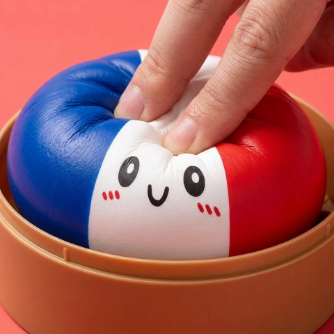 France Flag Squishy Dumpling Bandiera Francese — squishy antistress slow-rise kawaii