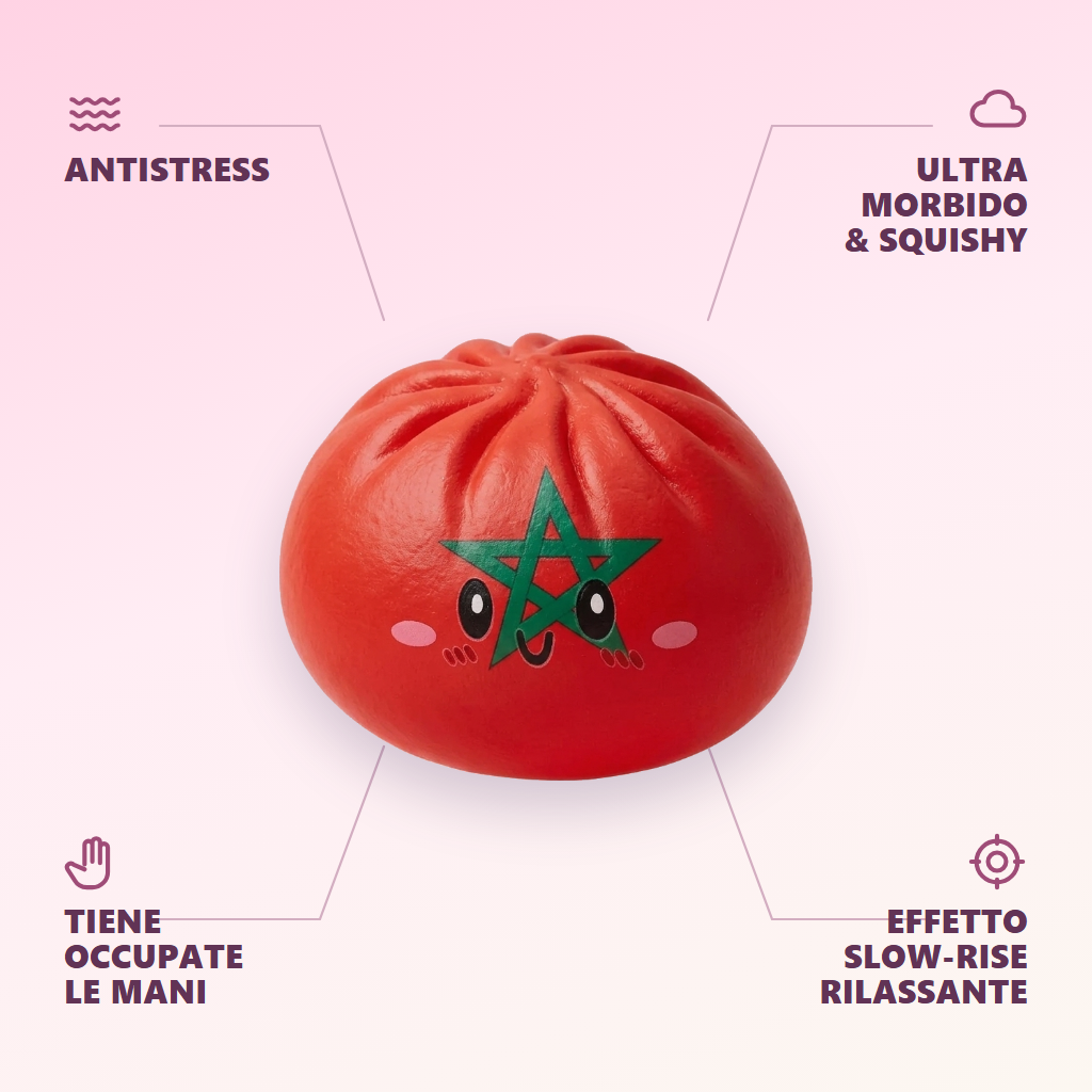 Flag Squishy Dumpling Marocco — squishy antistress slow-rise kawaii