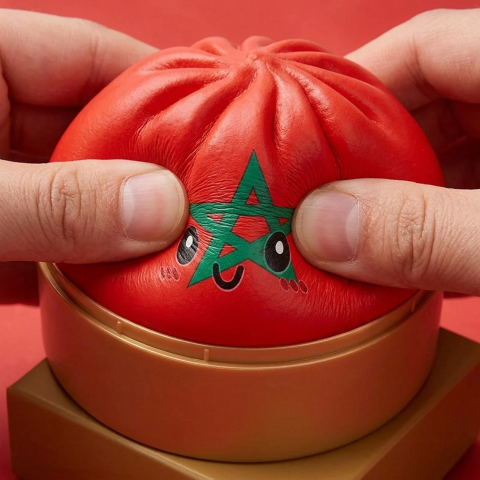 Flag Squishy Dumpling Marocco — squishy antistress slow-rise kawaii