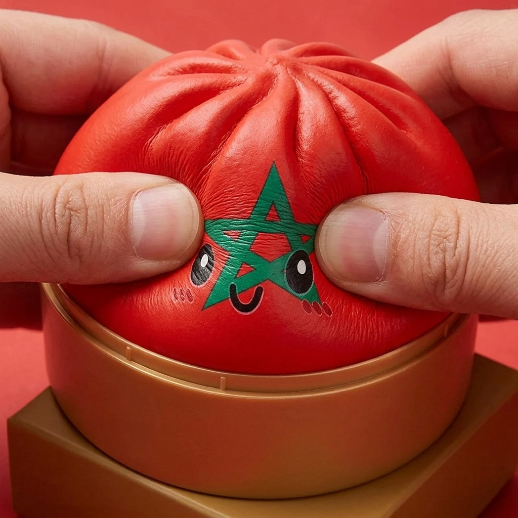 Flag Squishy Dumpling Marocco — squishy antistress slow-rise kawaii
