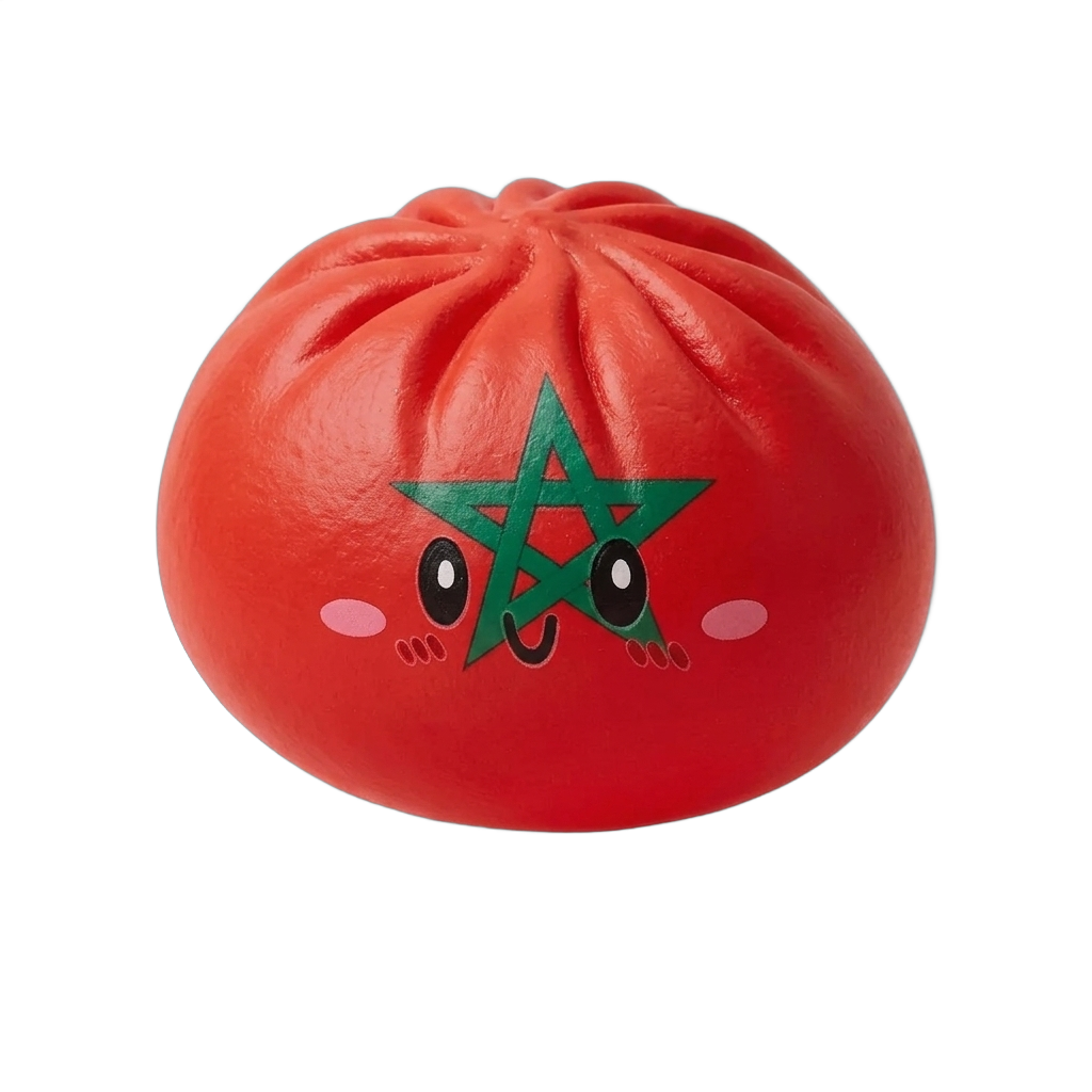 Flag Squishy Dumpling Marocco — squishy antistress slow-rise kawaii