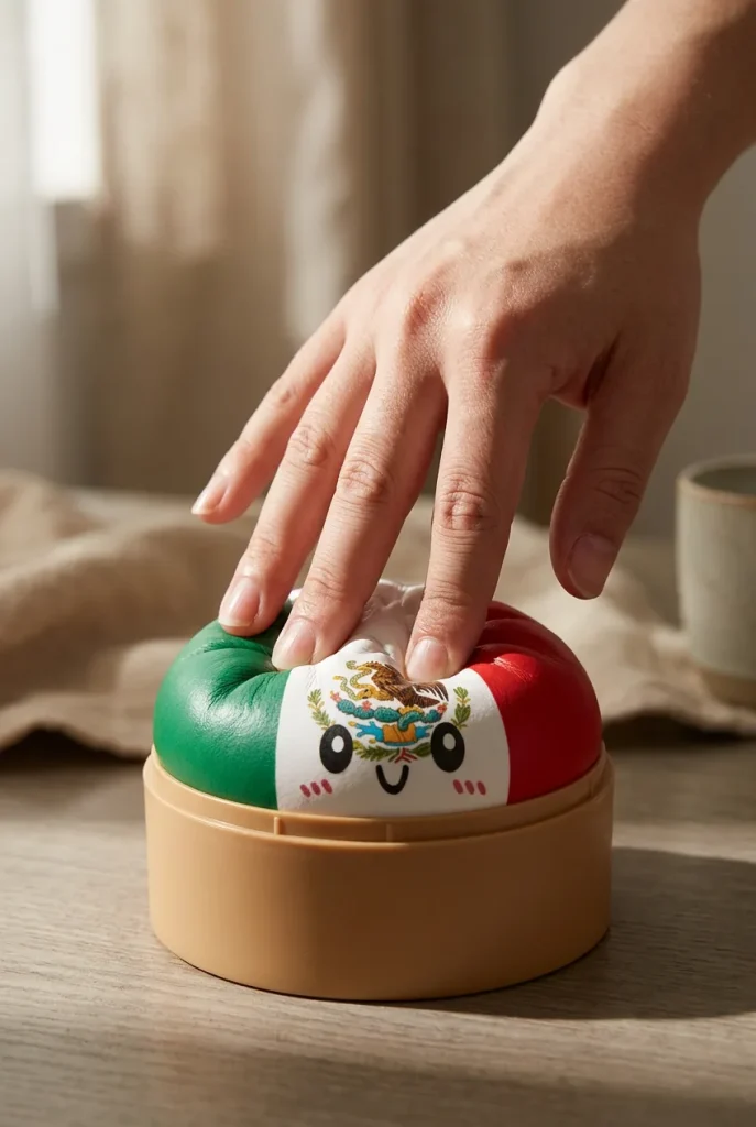 Flag Squishy Dumpling Messico Verde Bianco Rosso — squishy antistress slow-rise kawaii