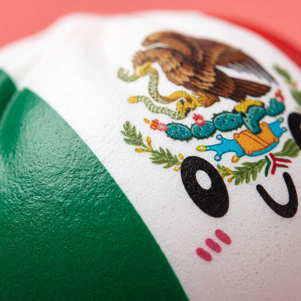 Flag Squishy Dumpling Messico Verde Bianco Rosso — squishy antistress slow-rise kawaii