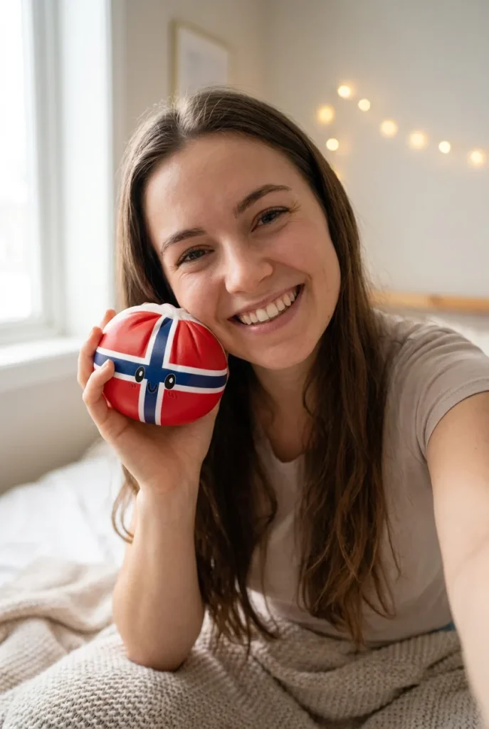 Flag Squishy Dumpling Norvegia — squishy antistress slow-rise kawaii