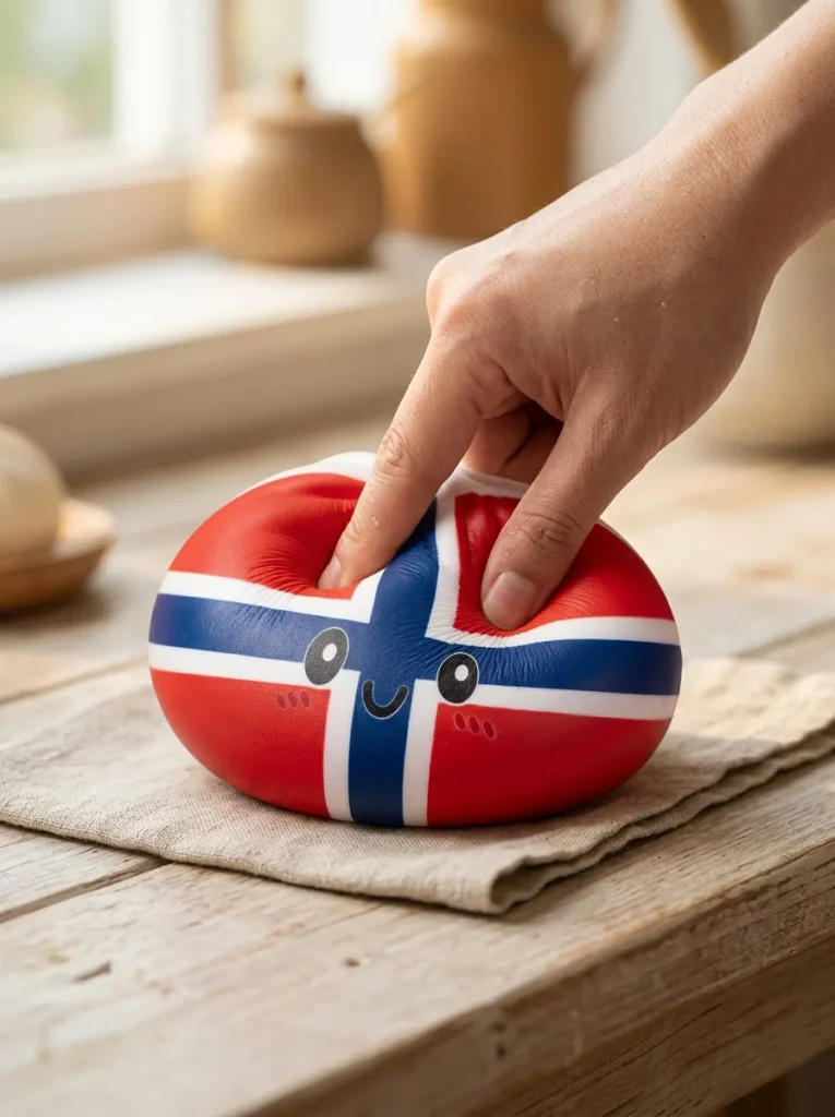 Flag Squishy Dumpling Norvegia — squishy antistress slow-rise kawaii