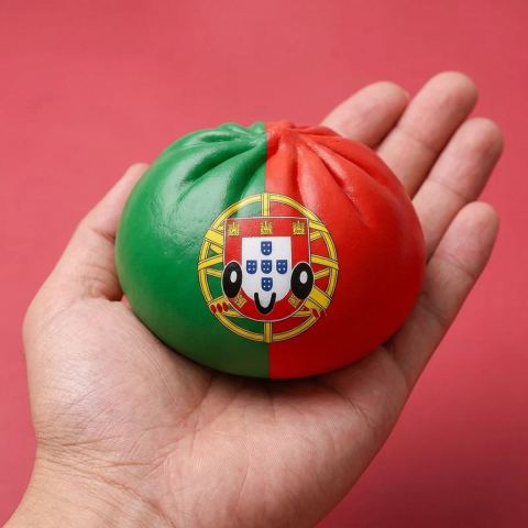 Squishy Dumpling Portugal Bandiera Kawaii — squishy antistress slow-rise kawaii
