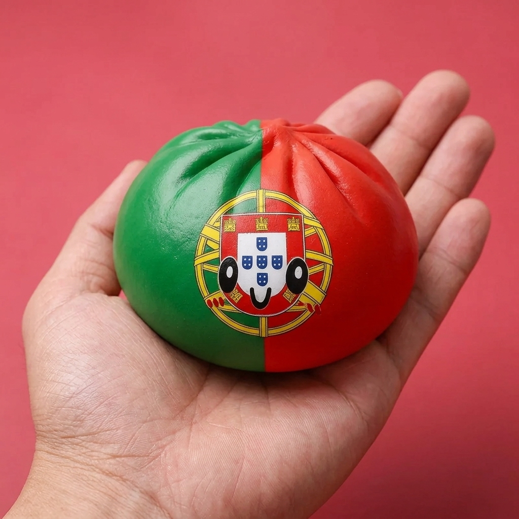 Squishy Dumpling Portugal Bandiera Kawaii — squishy antistress slow-rise kawaii