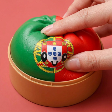 Squishy Dumpling Portugal Bandiera Kawaii — squishy antistress slow-rise kawaii