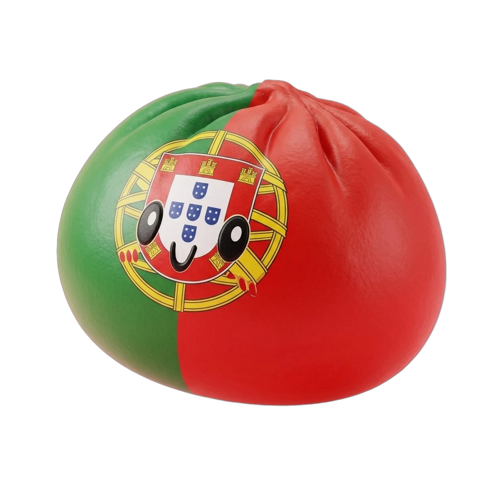Squishy Dumpling Portugal Bandiera Kawaii — squishy antistress slow-rise kawaii