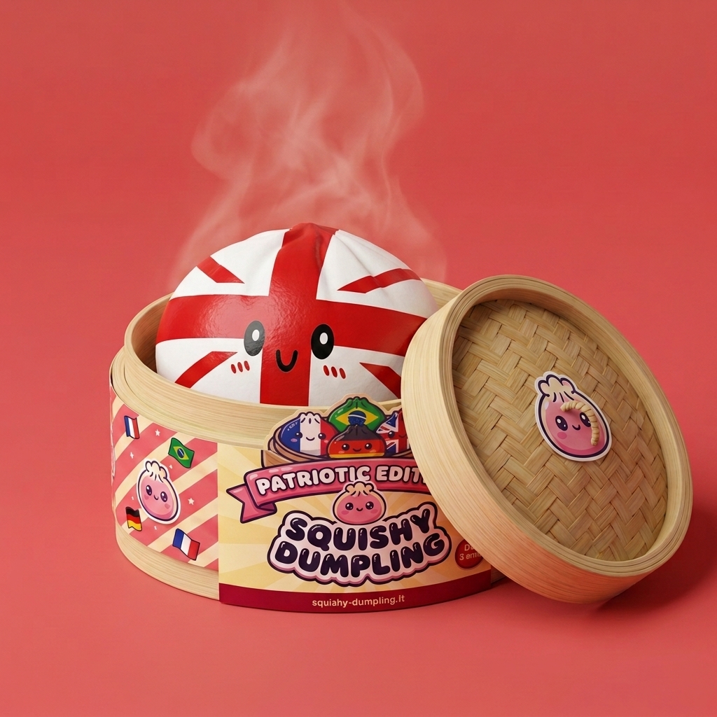 Flag Squishy Toy Dumpling Regno Unito — squishy antistress slow-rise kawaii