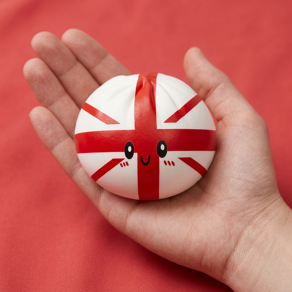 Flag Squishy Toy Dumpling Regno Unito — squishy antistress slow-rise kawaii