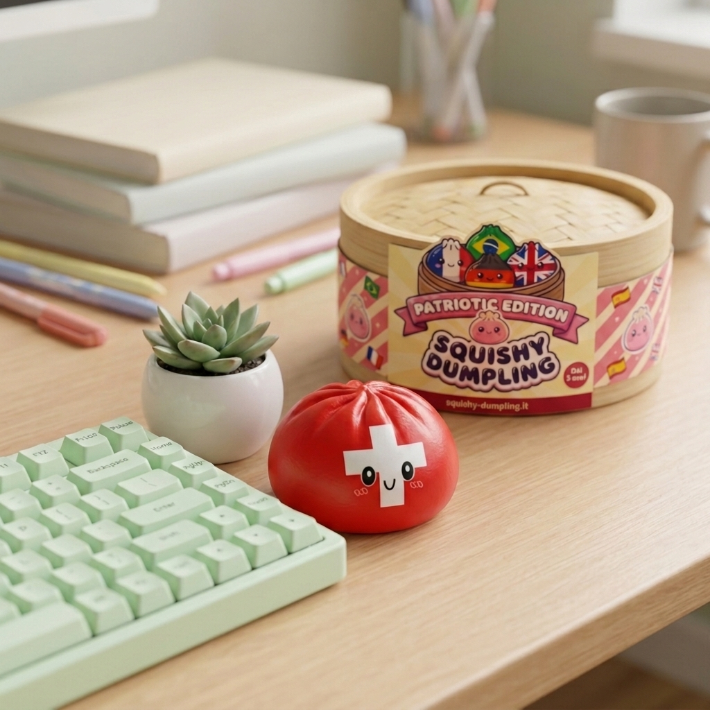 Flag Squishy Toy Dumpling Svizzera — squishy antistress slow-rise kawaii