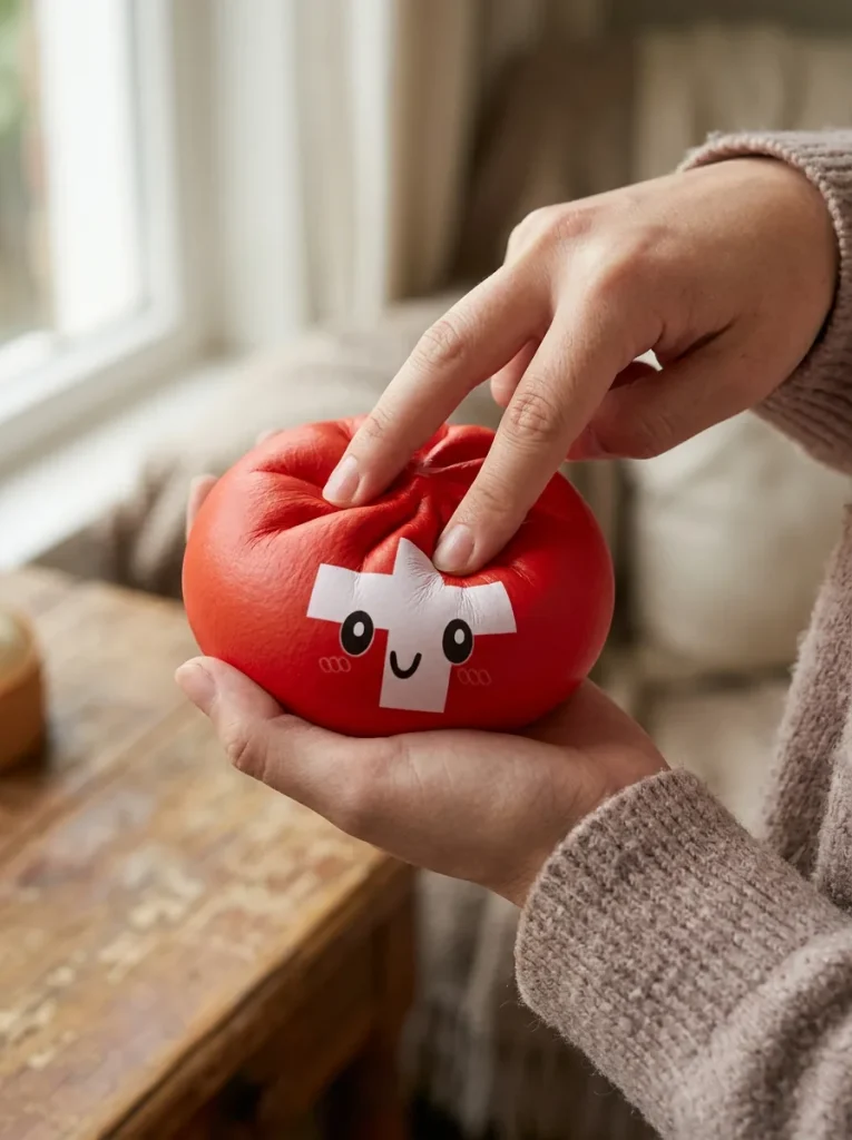 Flag Squishy Toy Dumpling Svizzera — squishy antistress slow-rise kawaii