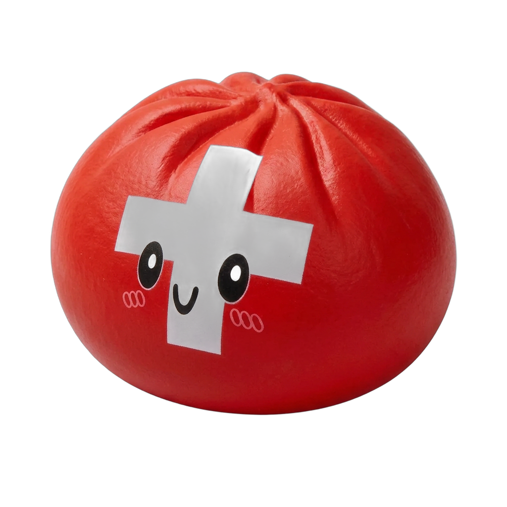 Flag Squishy Toy Dumpling Svizzera — squishy antistress slow-rise kawaii