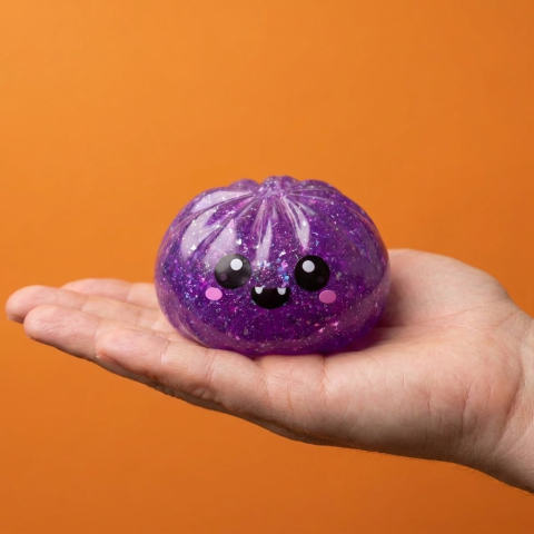 Squishy Dumpling Vampire Halloween Glitter Viola — squishy antistress slow-rise kawaii