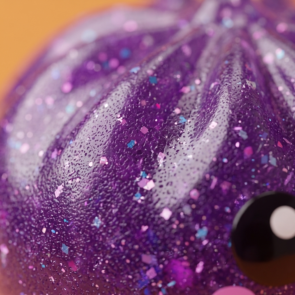 Squishy Dumpling Vampire Halloween Glitter Viola — squishy antistress slow-rise kawaii
