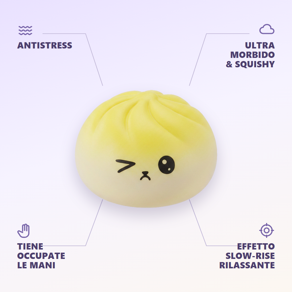 Mystery Dumpling Squishy Virale a Sorpresa — squishy antistress slow-rise kawaii