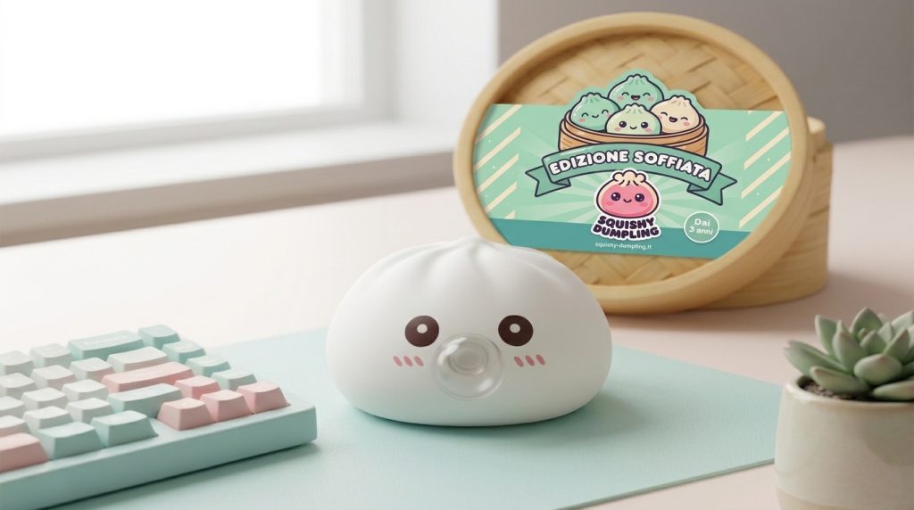Giant Dumpling Squishy Bianco Nuvola — squishy antistress slow-rise kawaii