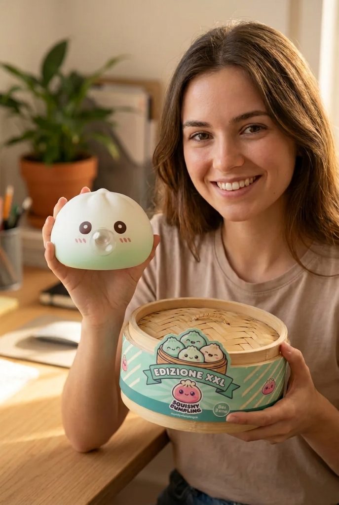 Giant Dumpling Squishy Bianco Nuvola — squishy antistress slow-rise kawaii