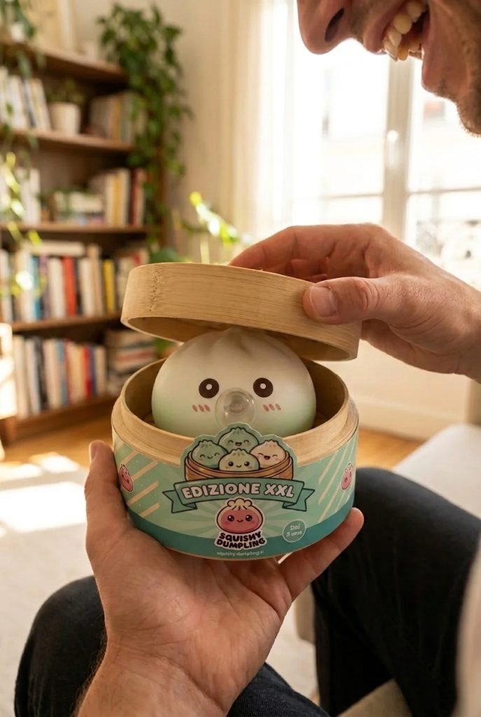 Giant Dumpling Squishy Bianco Nuvola — squishy antistress slow-rise kawaii