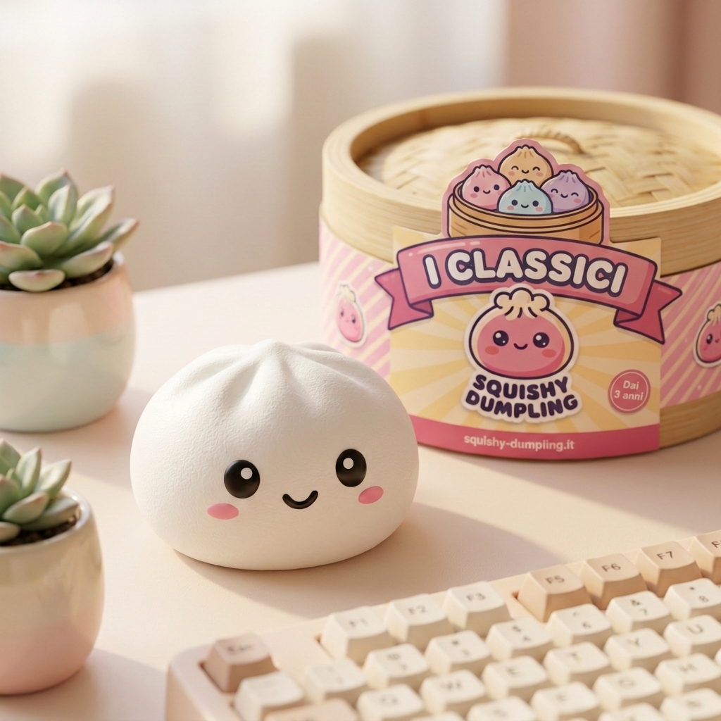 Dumpling Squishy Bianco Neve — squishy antistress slow-rise kawaii