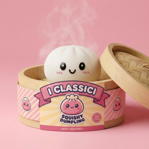 Dumpling Squishy Bianco Neve — squishy antistress slow-rise kawaii